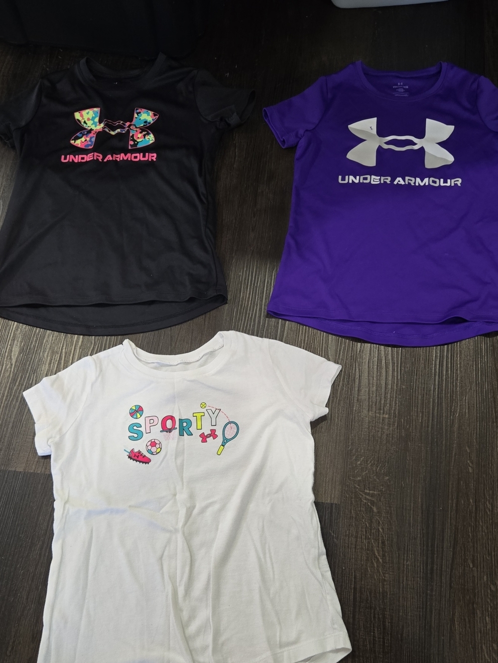 Under Armour Purple Short Sleeve Performance Tee with White Logo